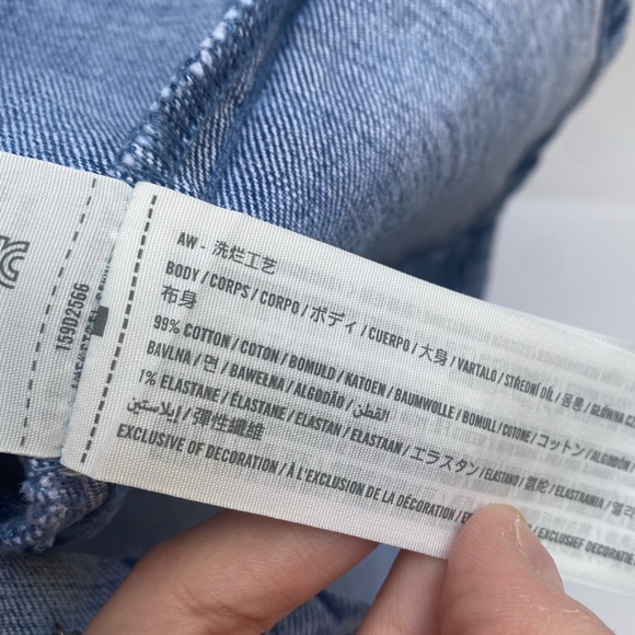 NWT The A&F Mila Squareneck Denim Mini Dress - Picture 8 of 8